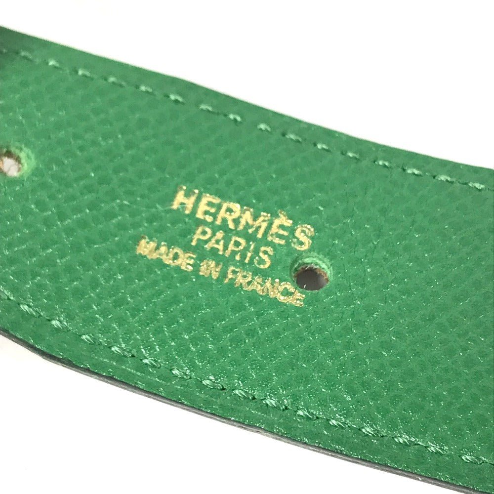 HERMES H belt Accessories, bottom belt buckles belt Leather Green/Red x GoldHardware Used