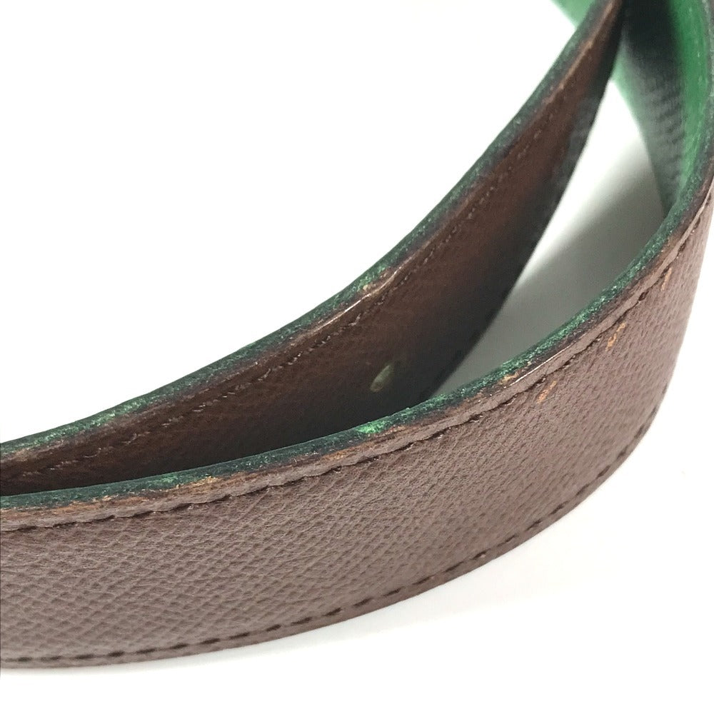 HERMES H belt Accessories, bottom belt buckles belt Leather Green/Red x GoldHardware Used