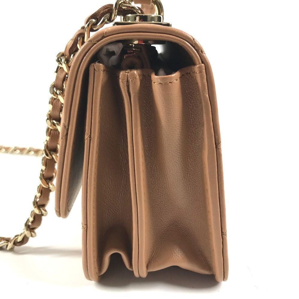 CHANEL AP4184 Chain wallet CC CC Mark Logo Matelasse Quilted Flap Bag, Shoulder Bag, 2-Way Bag, Crossbody Bag, Chain Hand Bag Lambskin Leather Light BrownBased/GoldHardware Used