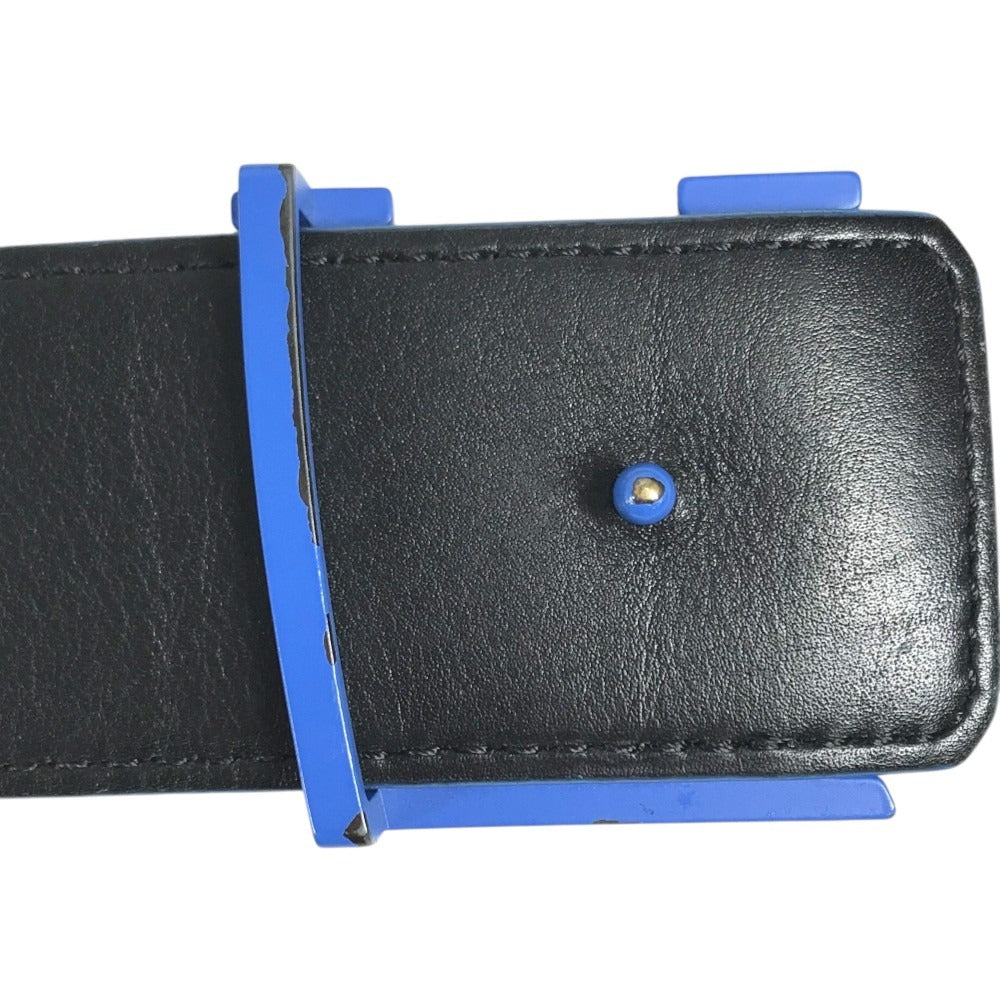 LOUIS VUITTON M9425S Damier Graphite Ceinture LV Initial Belt buckle for bottoms belt DamierGraphiteCanvas Black/blue Used