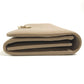BVLGARI Logo clip Long Wallet Flap Long Wallet Leather Beige Used