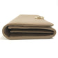 BVLGARI Logo clip Long Wallet Flap Long Wallet Leather Beige Used