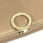 BVLGARI Logo clip Long Wallet Flap Long Wallet Leather Beige Used