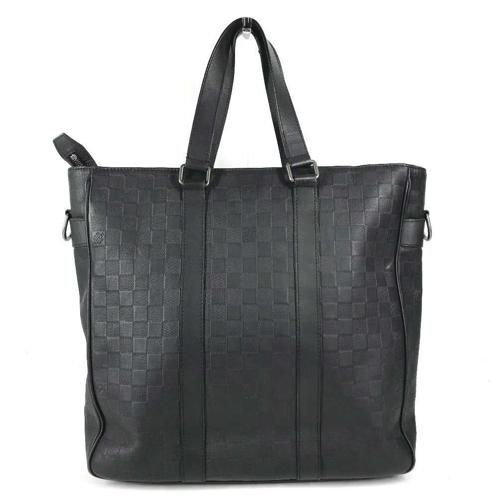 LOUIS VUITTON N41269 Damier Infini Tadao PM Shoulder Bag, Vertical Tote Bag, Shoulder Bag Tote Bag Damier InfiniLeather onyx Black Used