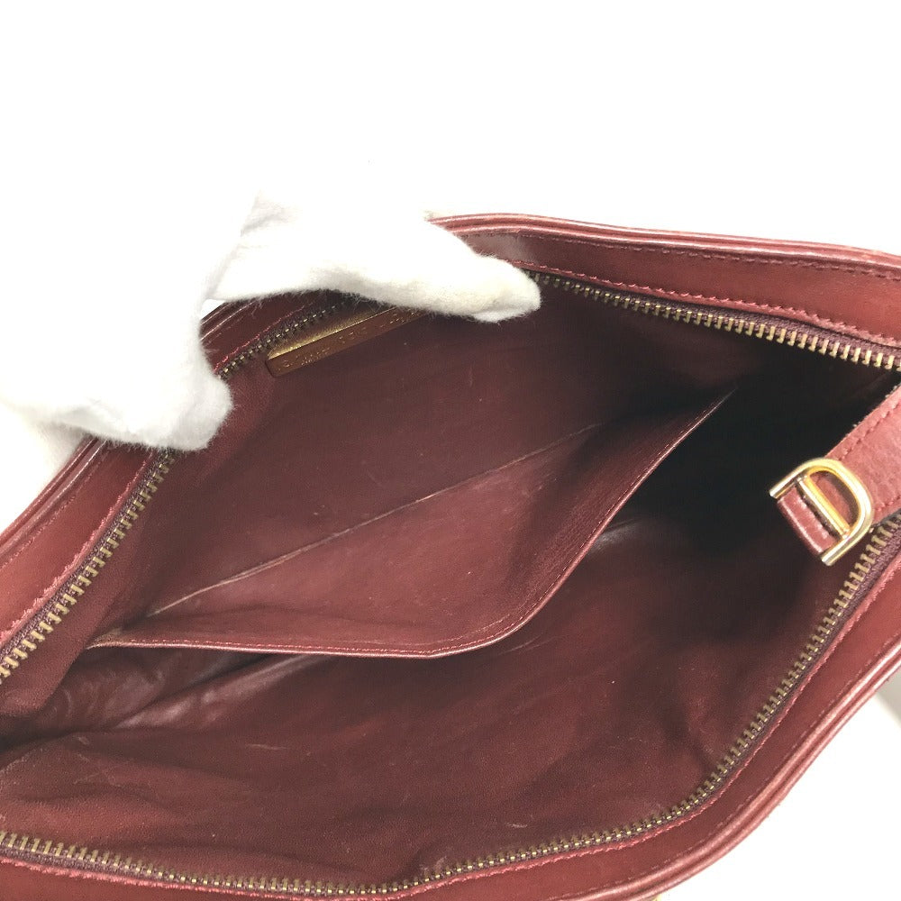 CARTIER vintage Must de Line logo Crossbody bag Shoulder Bag Leather wine-red Used