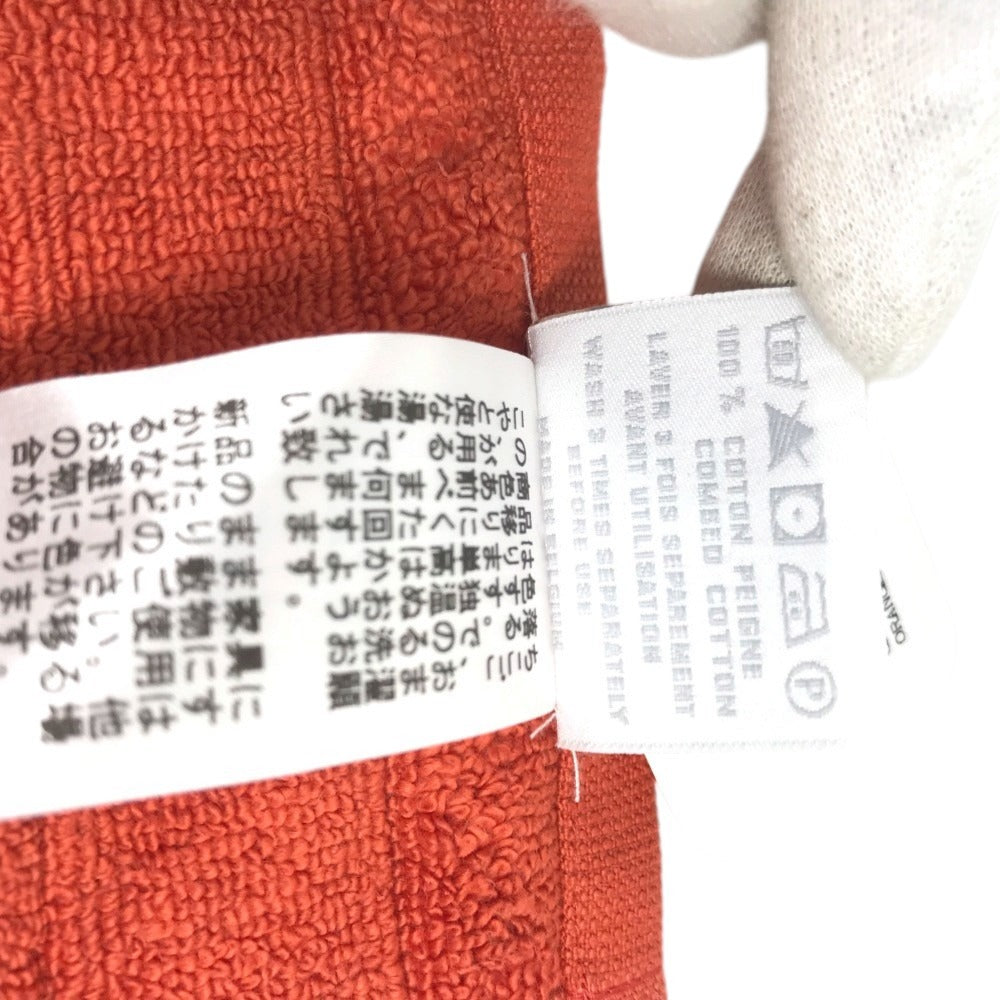 HERMES Labyrinth (2-piece set) Hand towel handkerchief towel cotton Orange Used
