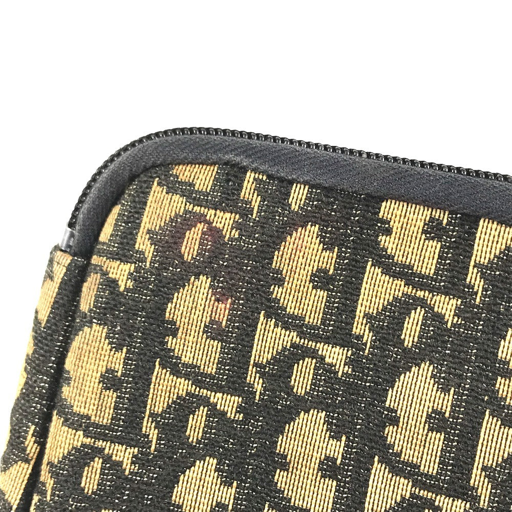 Dior vintage Trotter logo Bag Pouch Cluch Bag Clutch bag Leather/Canvas Navy Used