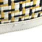 GUCCI 001 397 0572 vintage Logo Braided GG Drawstring Bag Crossbody bag Crossbody Shoulder Bag Leather White/yellow Used