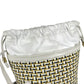 GUCCI 001 397 0572 vintage Logo Braided GG Drawstring Bag Crossbody bag Crossbody Shoulder Bag Leather White/yellow Used