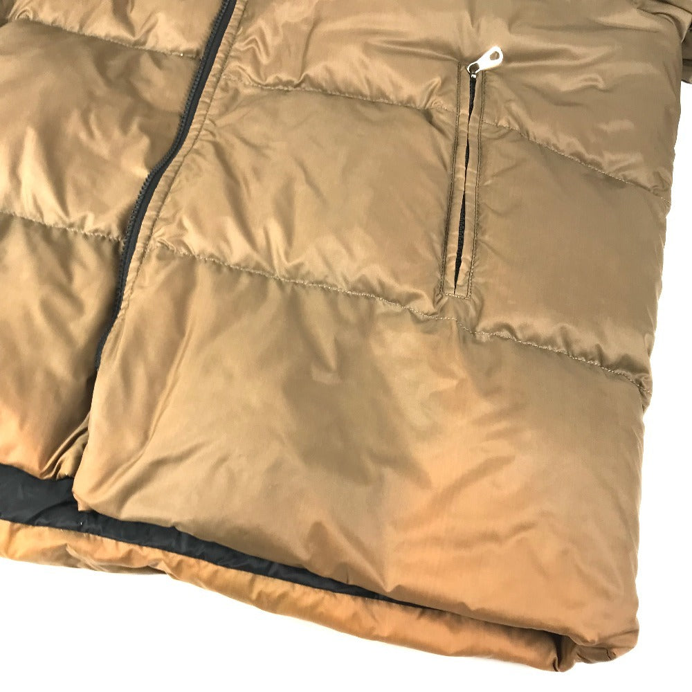 MONCLER Logo patch Long-sleeved outerwear down apparel Down jacket polyamide Beige Used
