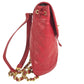 CHANEL 411924 Vintage Turnlock Hardware CC CC Mark Logo Matelasse Quilted Backpack Bag Chain Backpack GG Supreme Canvas Red/Gold Used