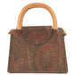 ETRO vintage Paisley pattern logo 2WAY Bag Shoulder Bag Hand Bag Leather BrownBased Used