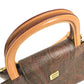 ETRO vintage Paisley pattern logo 2WAY Bag Shoulder Bag Hand Bag Leather BrownBased Used