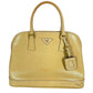 PRADA BN2558 Saffiano Vernis Bag Tote Bag Hand Bag Coated leather yellow Used