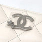 CHANEL AP3728 Star Coco Mark Round Coin Case Compact Wallet Coin Case Caviar Leather Women's White