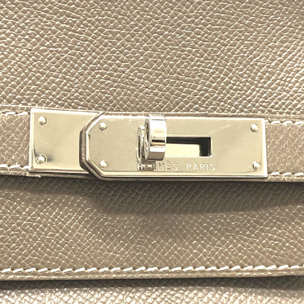 HERMES Birkin40 Birkin 40 bag Hand Bag Epsom Etoupe Brown/SilverHardware Used