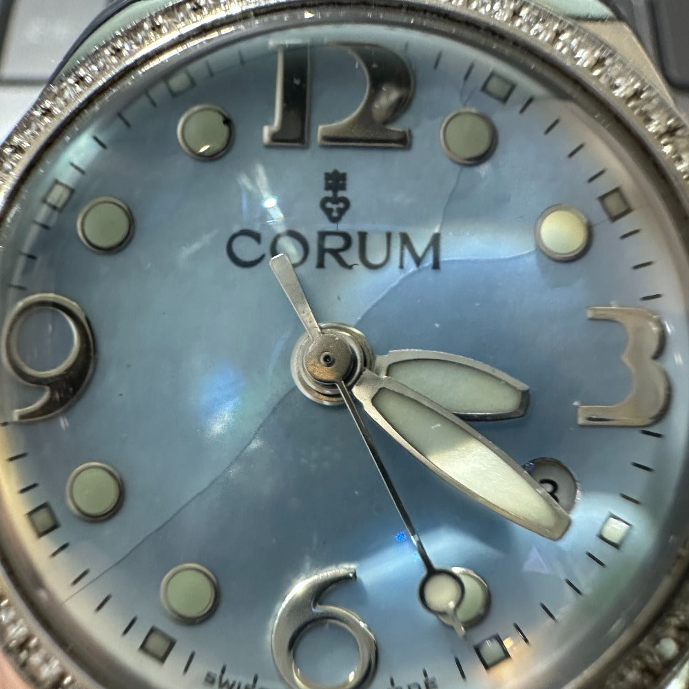 CORUM 39.151.47 レディースウォッチ バブル ダイヤベゼル 腕時計 SS レディース ブルー