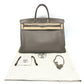 HERMES Birkin40 Birkin 40 bag Hand Bag Epsom Etoupe Brown/SilverHardware Used