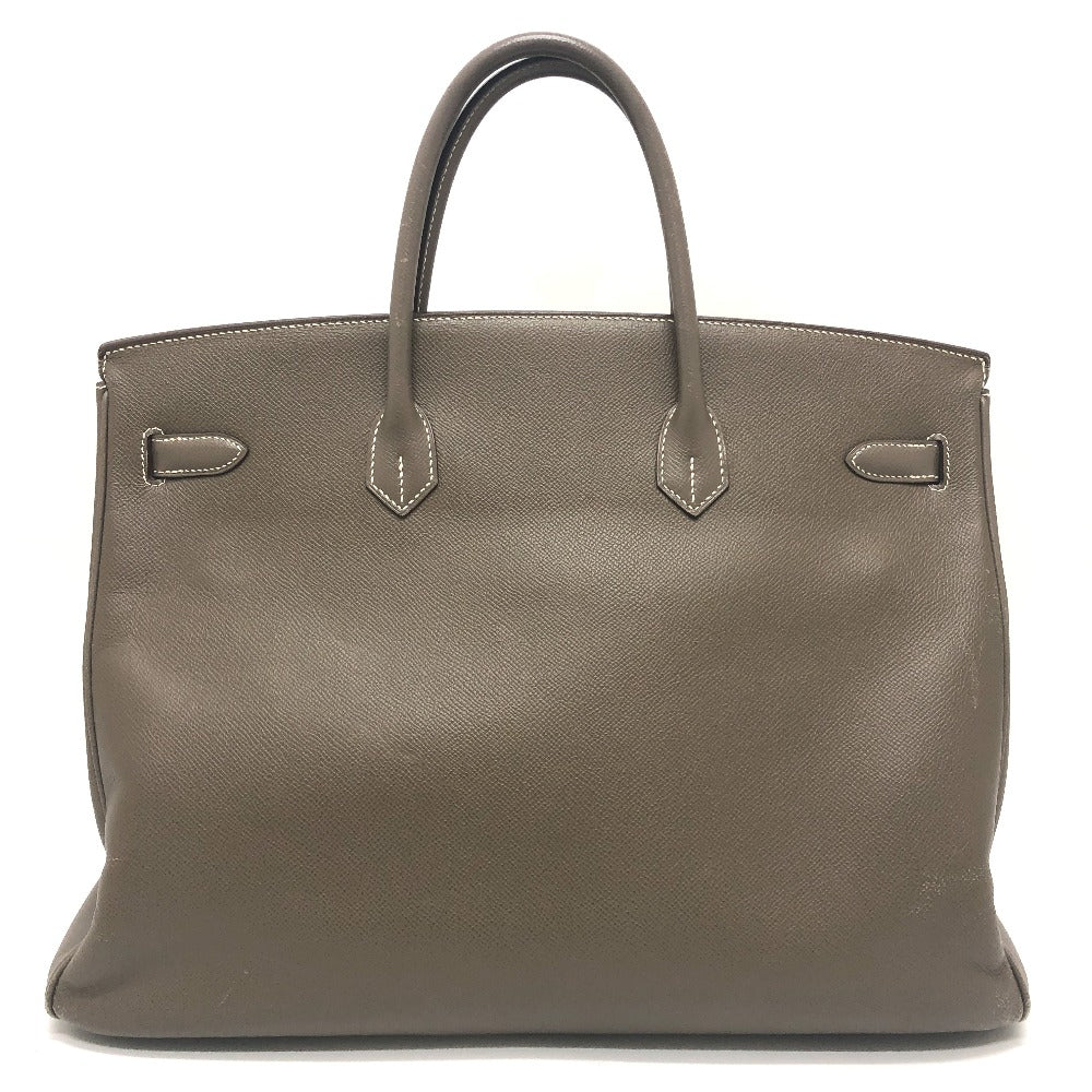 HERMES Birkin40 Birkin 40 bag Hand Bag Epsom Etoupe Brown/SilverHardware Used