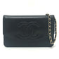 CHANEL AP4653 長財布 メティエダール コレクション ココマーク グレインド シャイニー チェーンウォレット ショルダーバッグ カーフスキン レディース ブラック