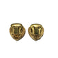 CELINE Vintage Logo Heart Accessory Fashion Jewelry Clip-on Earrings Metal Women's Gold