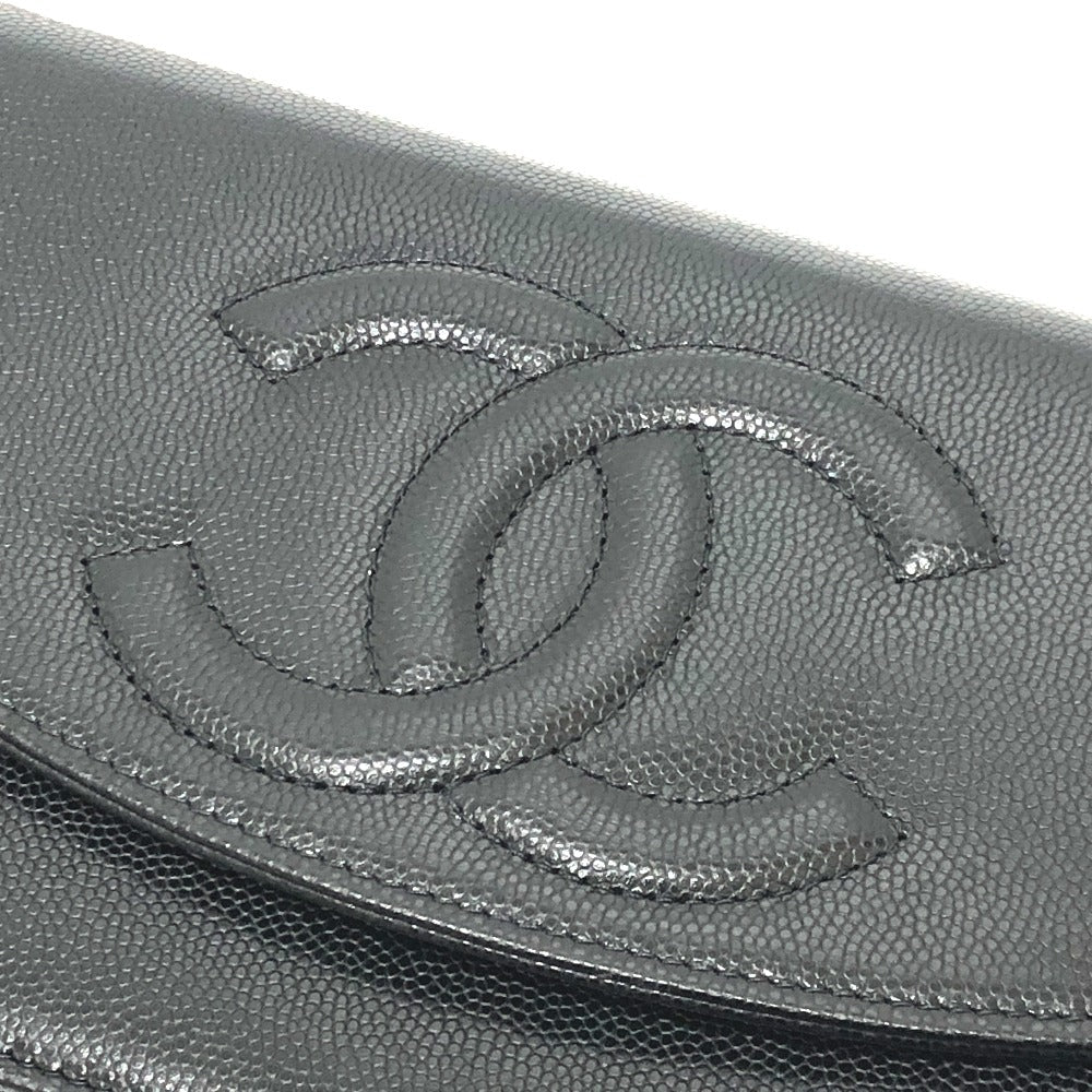 CHANEL AP4653 長財布 メティエダール コレクション ココマーク グレインド シャイニー チェーンウォレット ショルダーバッグ カーフスキン レディース ブラック