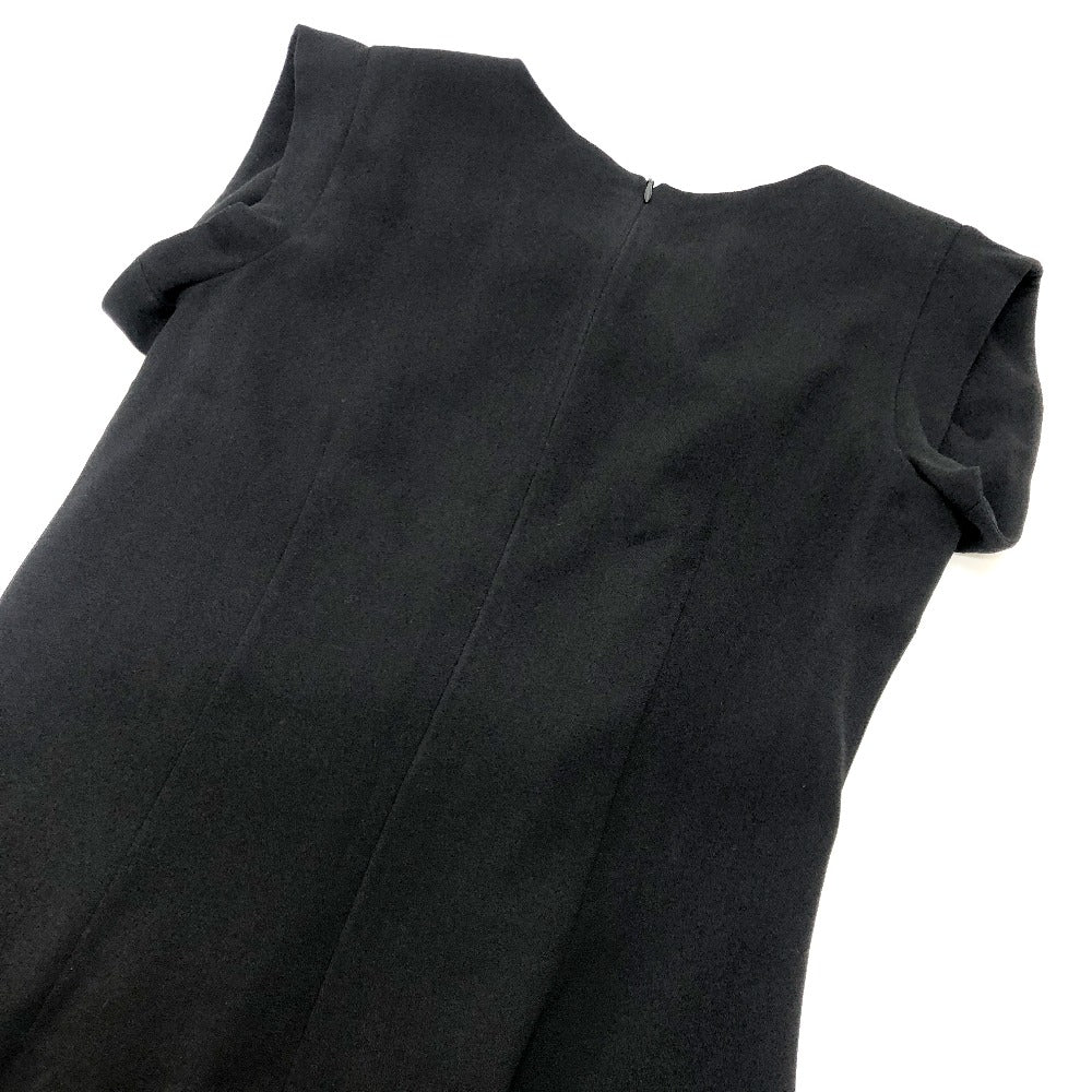 JIL SANDER リボンモチーフ アパレル タイト ドレス ひざ下 ノースリーブ ワンピース ウール レディース ブラック