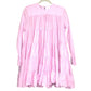 Merlette NYC Soliman Tunic Tiered Dress, Women's, Pink, Cotton, Flared Dress