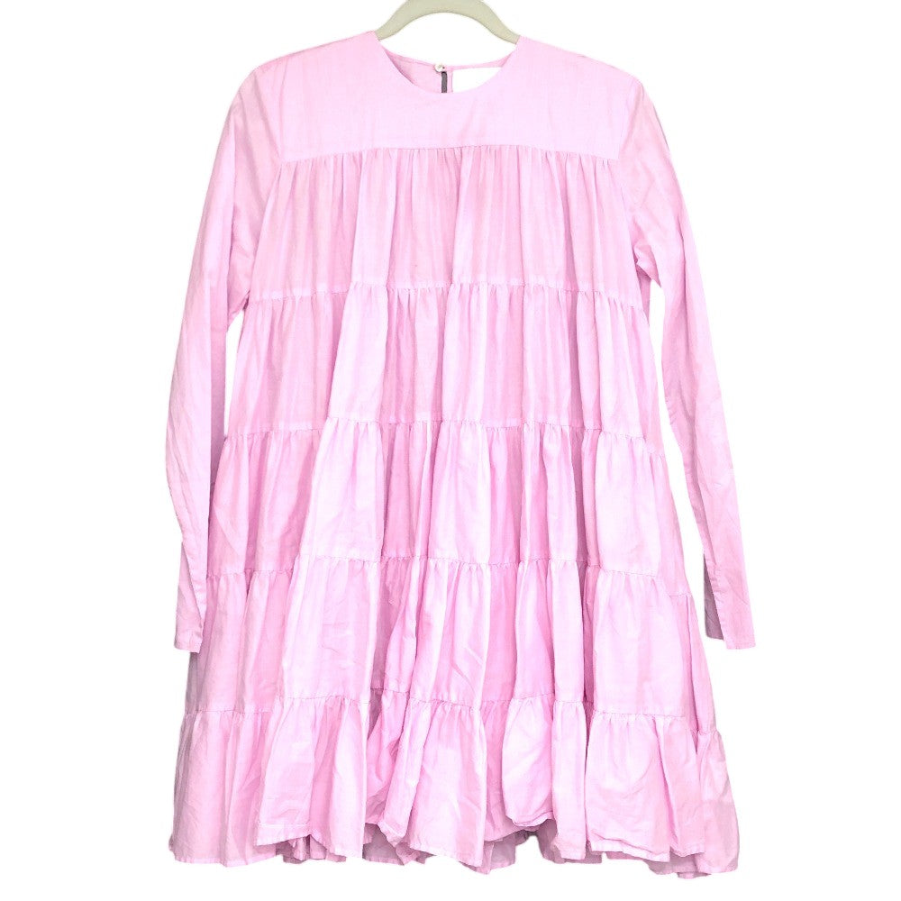 Merlette NYC Soliman Tunic Tiered Dress, Women's, Pink, Cotton, Flared Dress