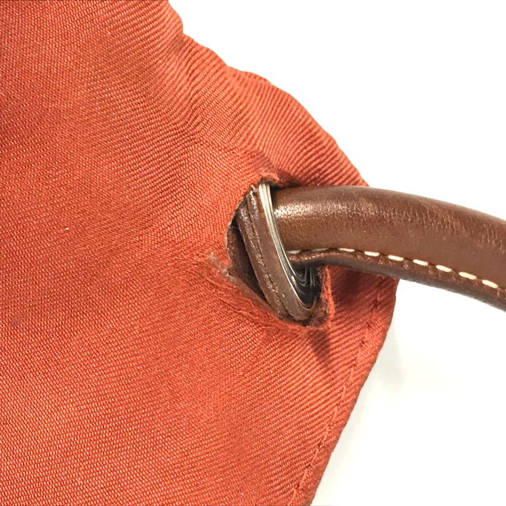 HERMES シルキーシティPM カバン ポーチ付き 斜め掛け 肩掛け ショルダーバッグ シルク レディース オレンジ