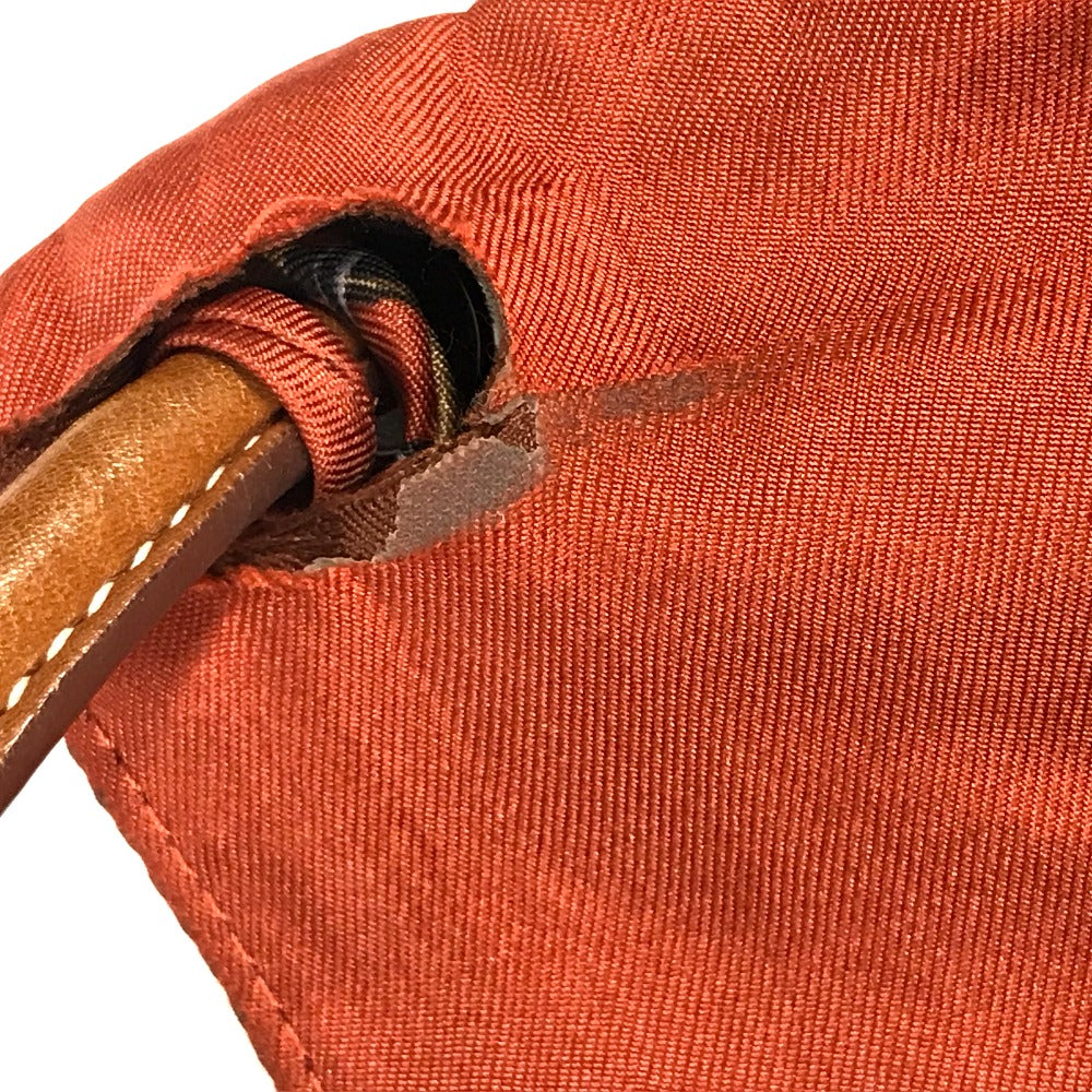 HERMES シルキーシティPM カバン ポーチ付き 斜め掛け 肩掛け ショルダーバッグ シルク レディース オレンジ