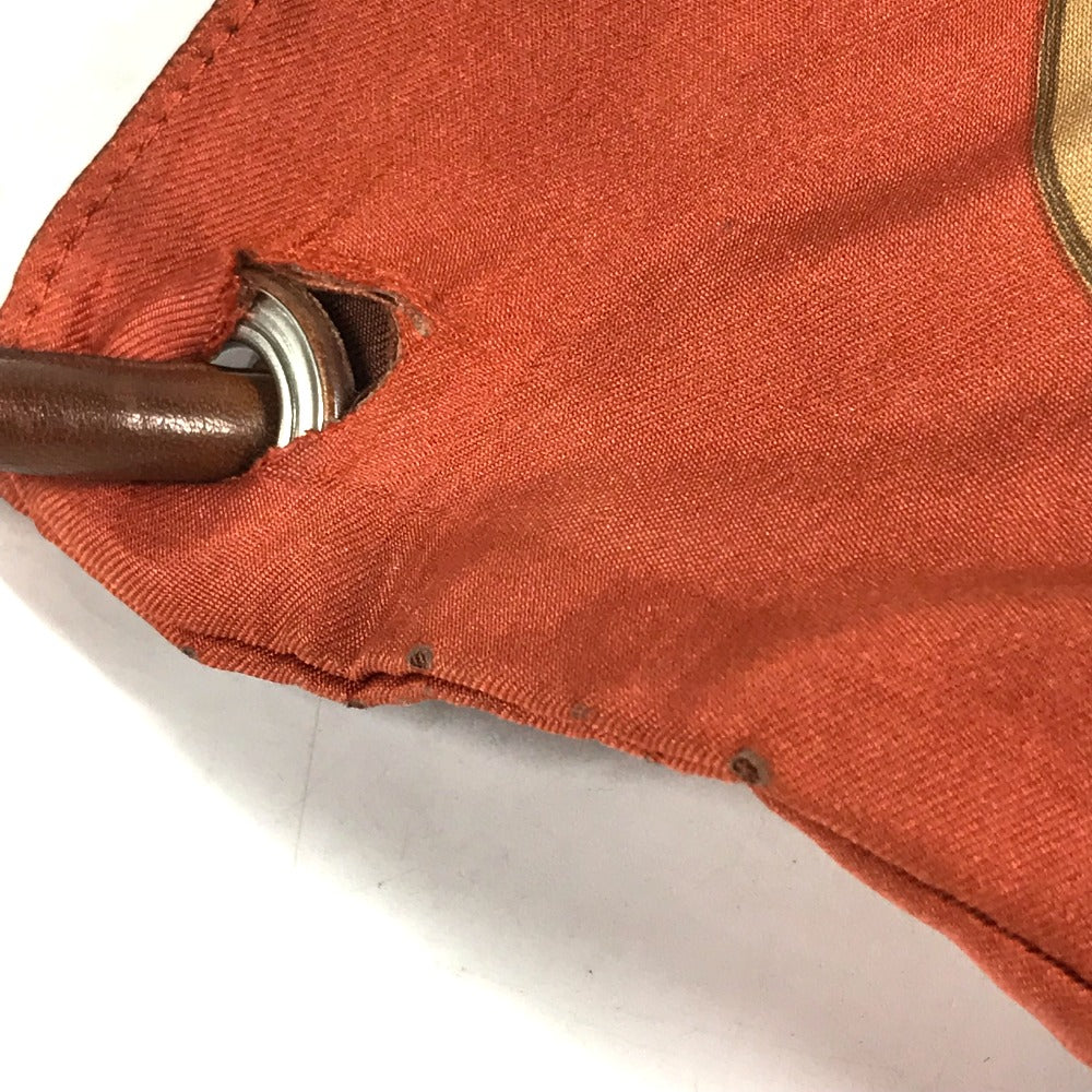 HERMES シルキーシティPM カバン ポーチ付き 斜め掛け 肩掛け ショルダーバッグ シルク レディース オレンジ