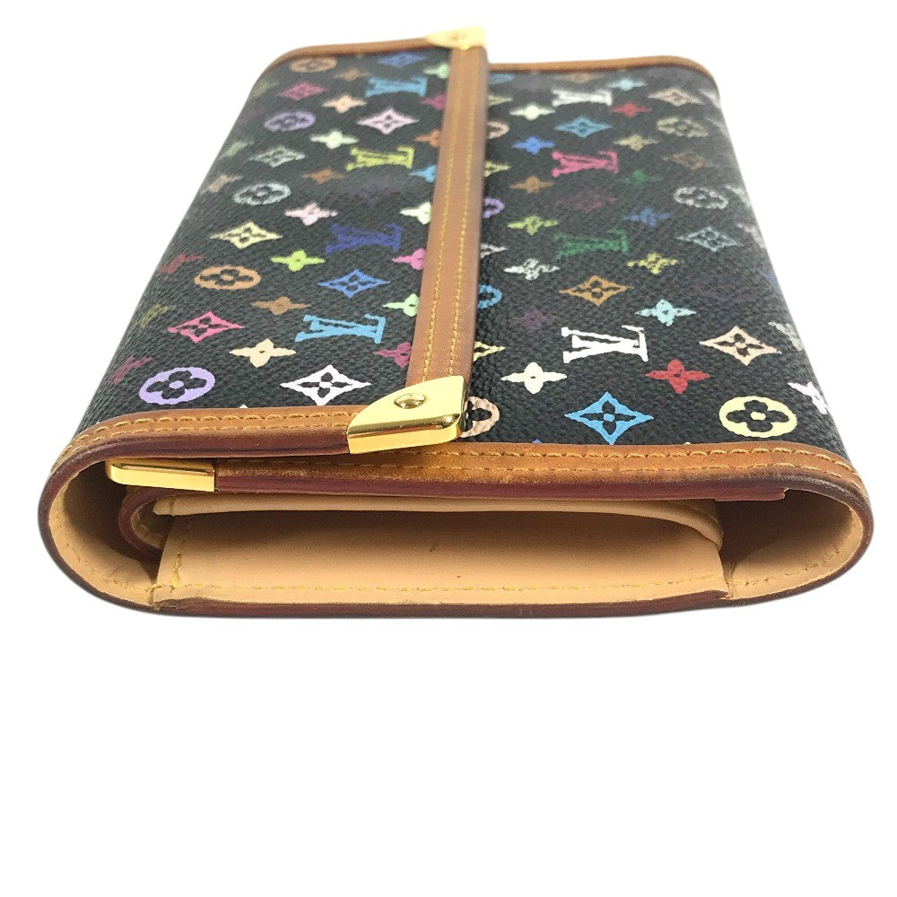 LOUIS VUITTON Ｍ92658 ポルトトレゾール インターナショナル 三つ折り 財布 ウォレット ロングウォレット 長財布 モノグラムマルチカラーキャンバス ユニセックス ノワール ブラック