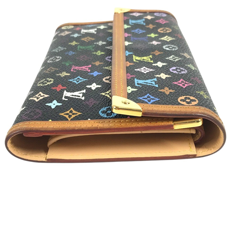 LOUIS VUITTON Ｍ92658 ポルトトレゾール インターナショナル 三つ折り 財布 ウォレット ロングウォレット 長財布 モノグラムマルチカラーキャンバス ユニセックス ノワール ブラック