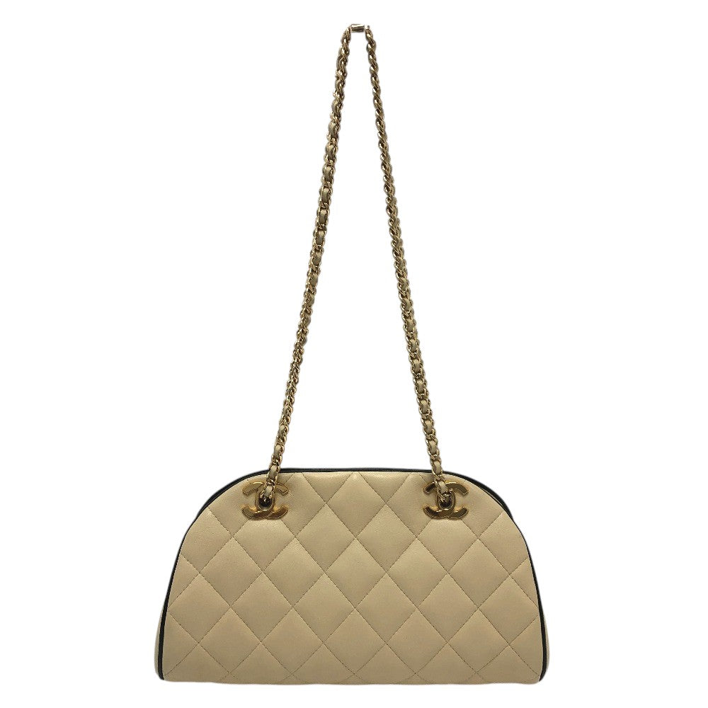 CHANEL AP5254 Spring/Summer 2026 Chain Clutch Chain Handbag, Shoulder Bag, Crossbody Bag Shoulder Bag Lambskin Leather Beige/Black Used