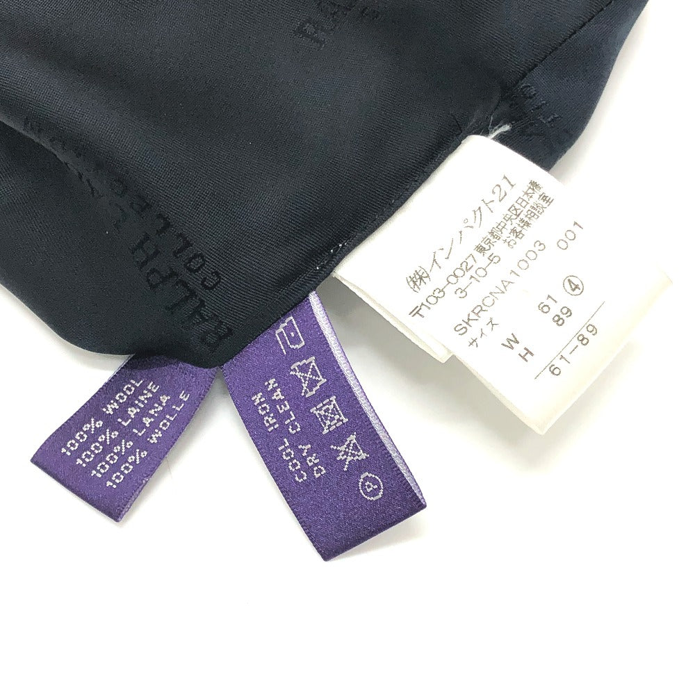 RALPH LAUREN アパレル フレア ひざ下 ボトムス サイドジップ ロングスカート ウール レディース ブラック