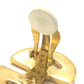 CELINE Vintage Logo Accessories Fashion Jewelry Clip-on Earrings Metal Women's Gold