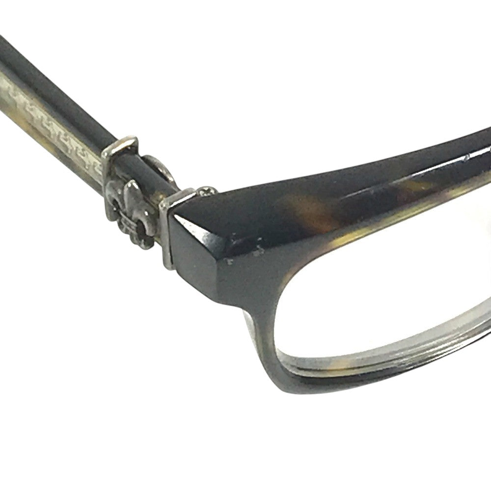 CHROME HEARTS SPLAT-A Tortoiseshell Pattern Non-Prescription Eyeglasses (Fashion Glasses) glasses Plastic Brown Used