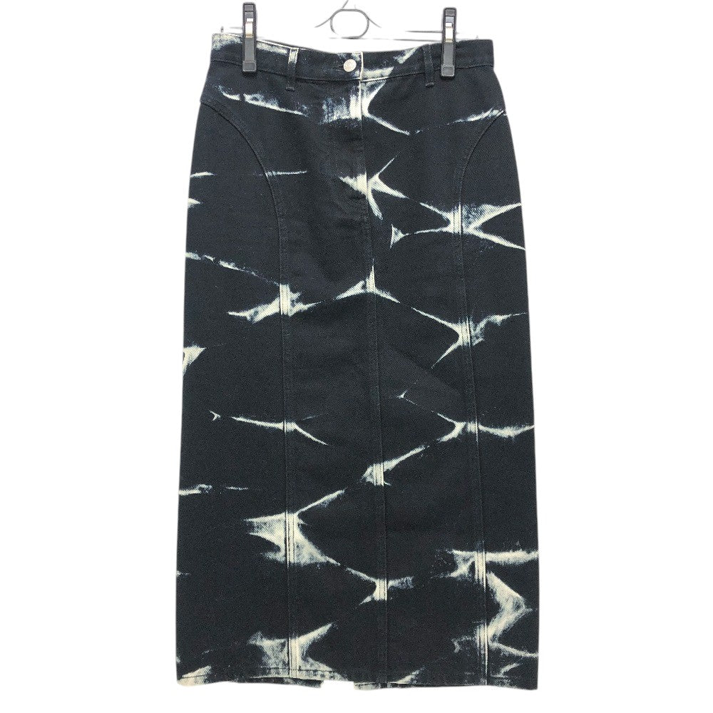DRIES VAN NOTEN ブリーチ加工 アパレル デニム タイトスカート ボトムス ロングスカート コットン レディース ブラック