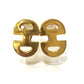 CELINE Vintage Logo Accessories Fashion Jewelry Clip-on Earrings Metal Women's Gold