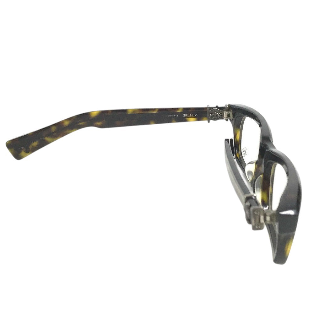 CHROME HEARTS SPLAT-A Tortoiseshell Pattern Non-Prescription Eyeglasses (Fashion Glasses) glasses Plastic Brown Used