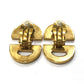 CELINE Vintage Logo Accessories Fashion Jewelry Clip-on Earrings Metal Women's Gold