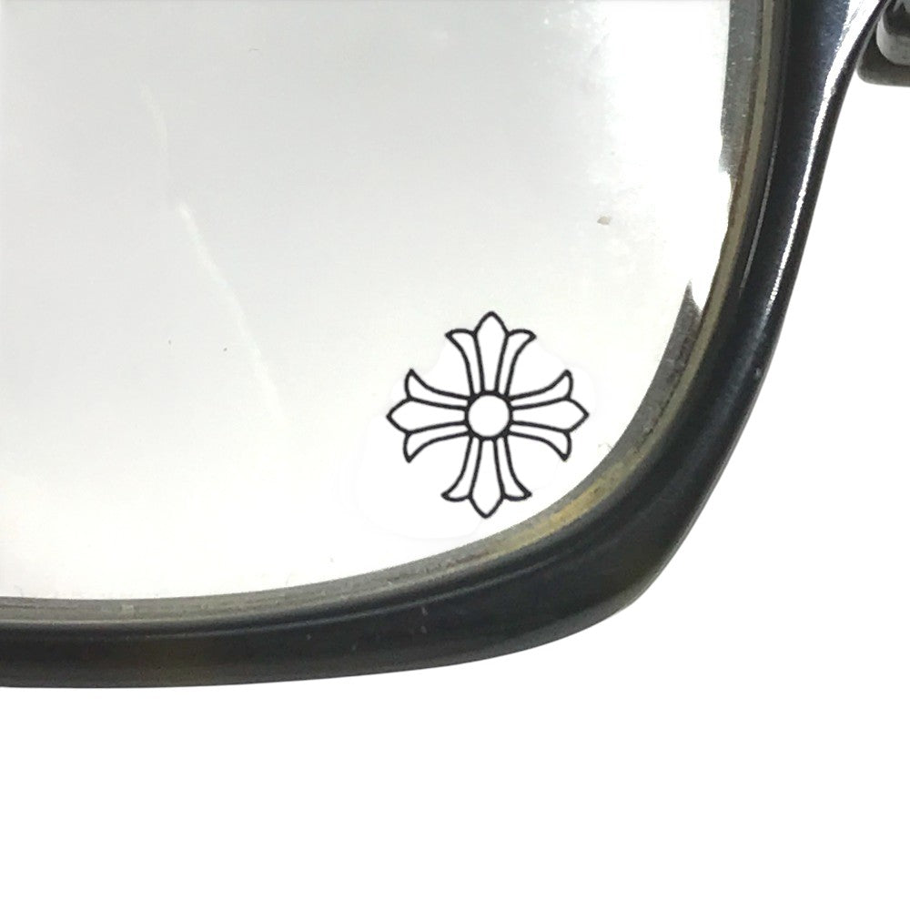 CHROME HEARTS SPLAT-A Tortoiseshell Pattern Non-Prescription Eyeglasses (Fashion Glasses) glasses Plastic Brown Used