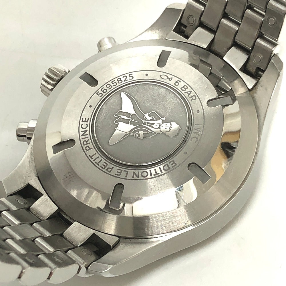IWC SCHAFFHAUSEN IW377717 Pilot's Watch Petite Prince Day-Date Chronograph Automatic The Little Prince Wristwatch SS Silver Used