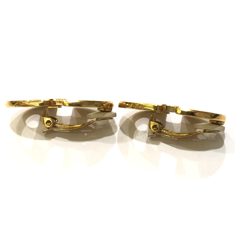CELINE Vintage Logo Accessories Fashion Jewelry Clip-on Earrings Metal Women's Gold