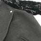 LANVIN JA726K 3613 オーバーサイズ バーシティジャケット スタジャン アウター コート ブルゾン ウール レディース ブラック