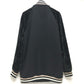 LANVIN JA726K 3613 オーバーサイズ バーシティジャケット スタジャン アウター コート ブルゾン ウール レディース ブラック