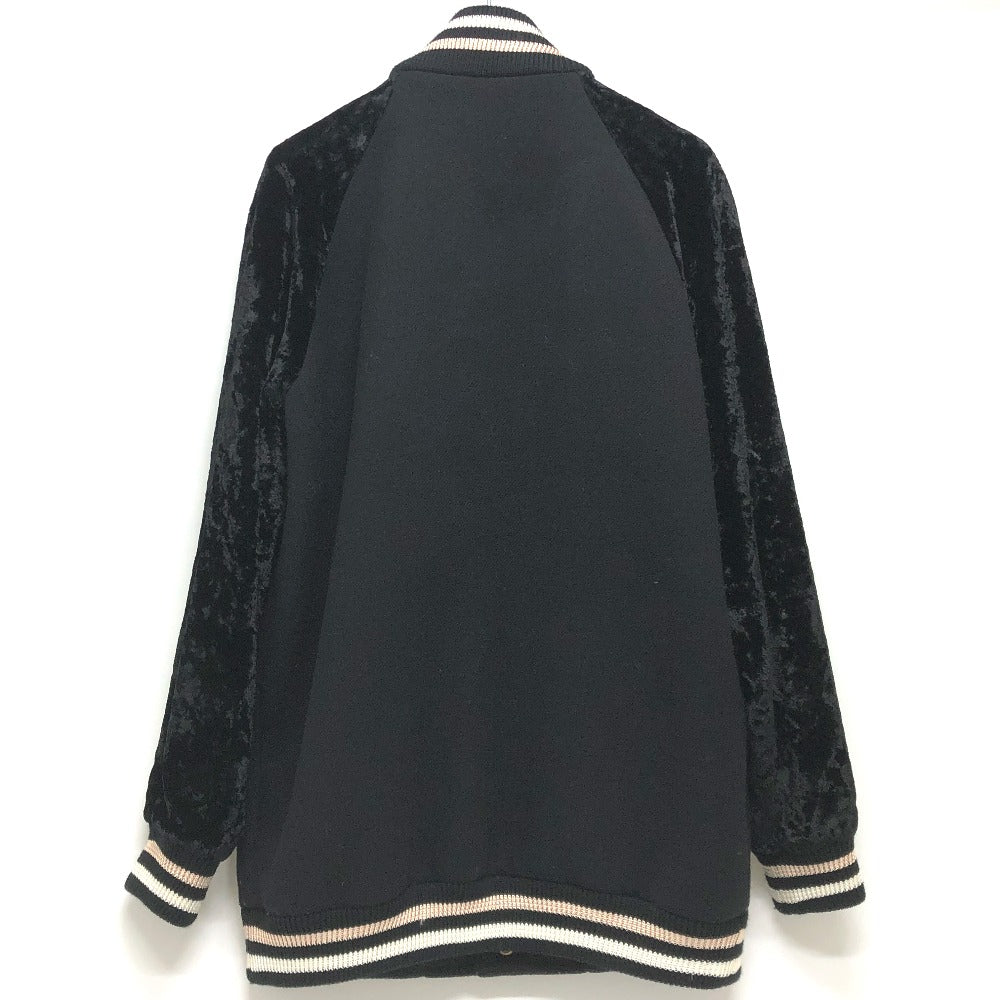 LANVIN JA726K 3613 オーバーサイズ バーシティジャケット スタジャン アウター コート ブルゾン ウール レディース ブラック