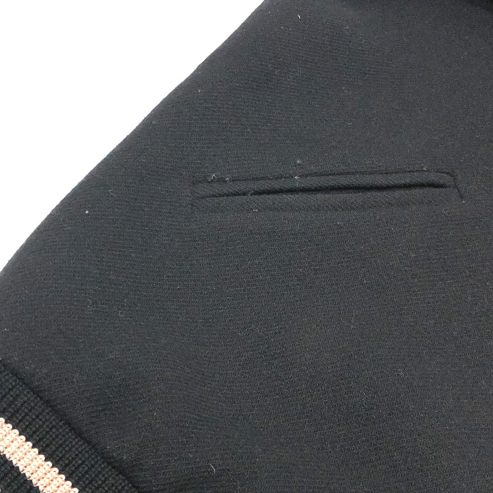 LANVIN JA726K 3613 オーバーサイズ バーシティジャケット スタジャン アウター コート ブルゾン ウール レディース ブラック