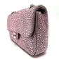 CHANEL Las Vegas Bellagio Exclusive CC Coco Mark Swarovski Double Chain Shoulder Bag Swarovski Women's Pink